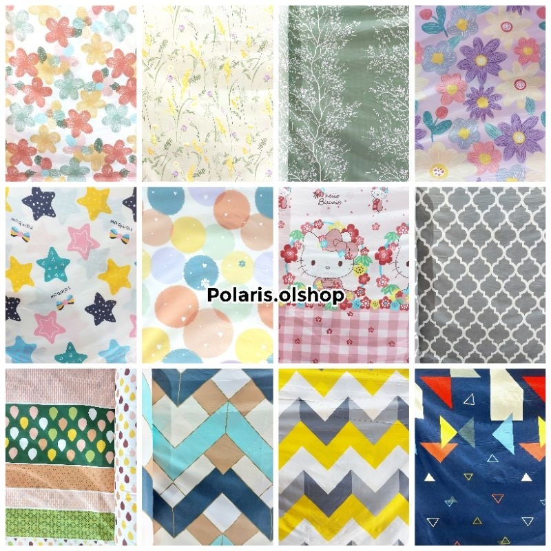 Syafa Dstore Bahan Kain Sprei Gorden Meteran Katun Polymicro Cvc Grade A Premium (Lebar Kain 240 Cm)