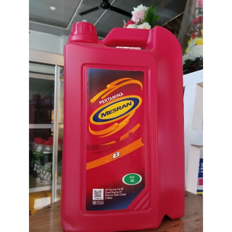 OLI PERTAMINA MESRAN B SAE 40 5 Liter 100%ORI