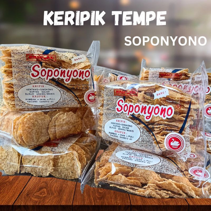 

SOPONYONO Keripik Tempe Original Daun Jeruk Kripik Tempe Asli Malang