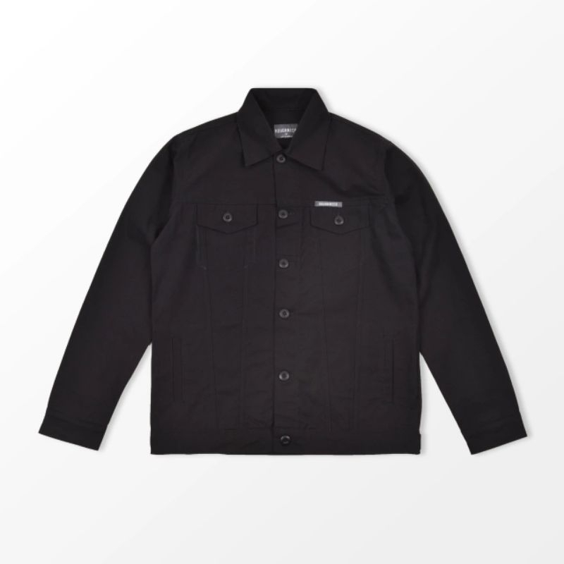 PRELOVED ROUGHNECK TJ001 BLACK GORGEOUS TRUCKER TWILL JACKET - XL