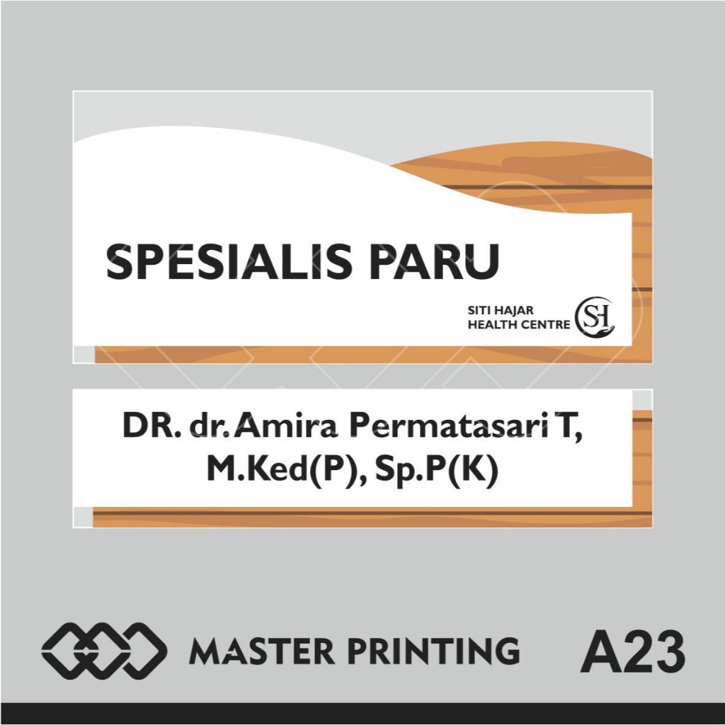 

A23 - Akrilik Nama Ruangan dan Dokter, Acrylic Sign, Tahan Air, Tidak Pudar, Termurah, Bisa Custom