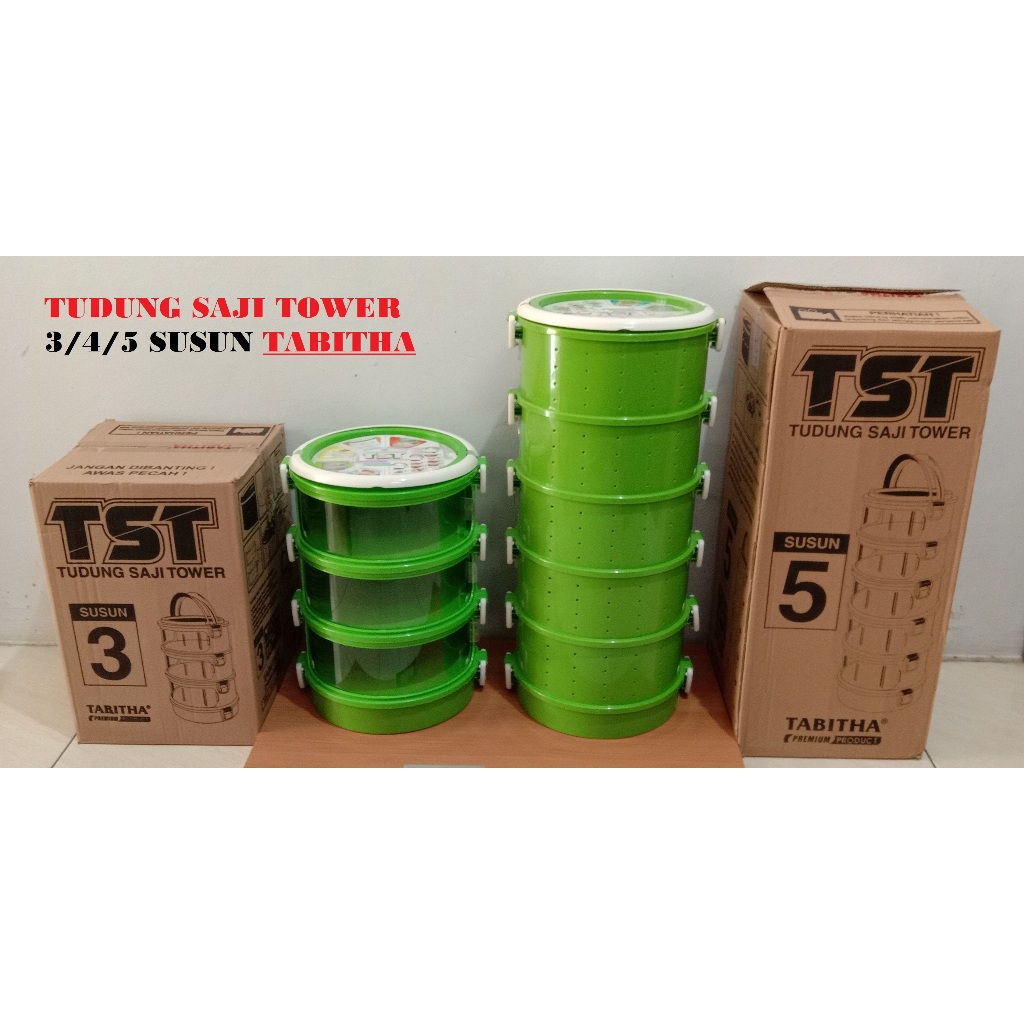 TABITHA Tudung Saji Tower 5 Susun 4 Susun 3 Susun Original