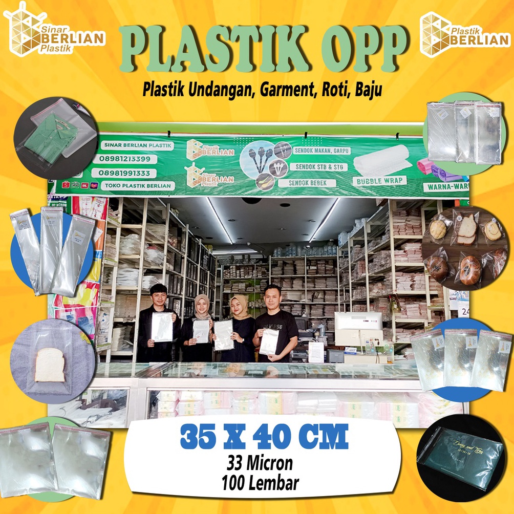 

KODE O26Q 35 x 4 cm Plastik OPP Tebal 1 lemseal
