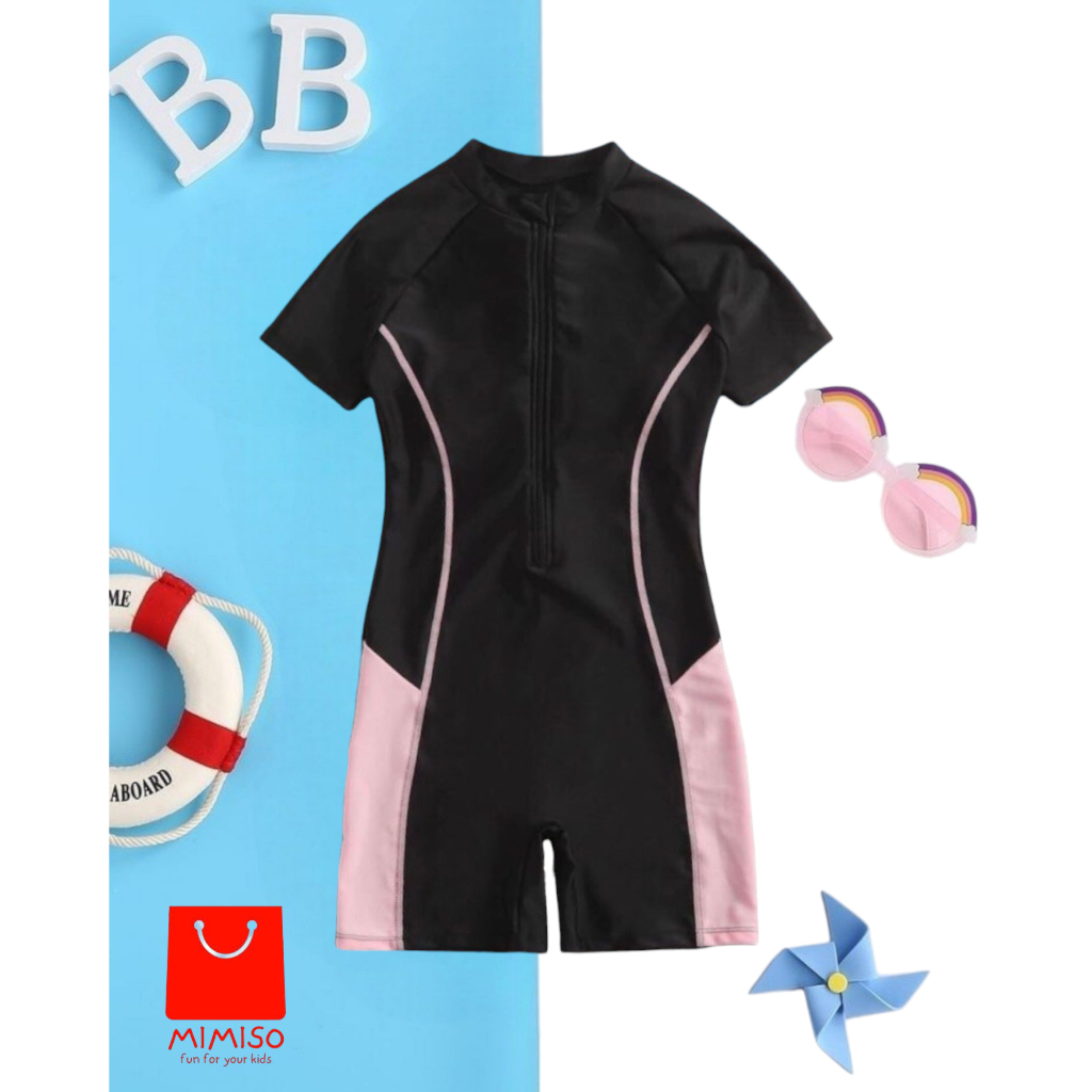 MIMISO Baju Renang Anak Polos 1-12 Tahun