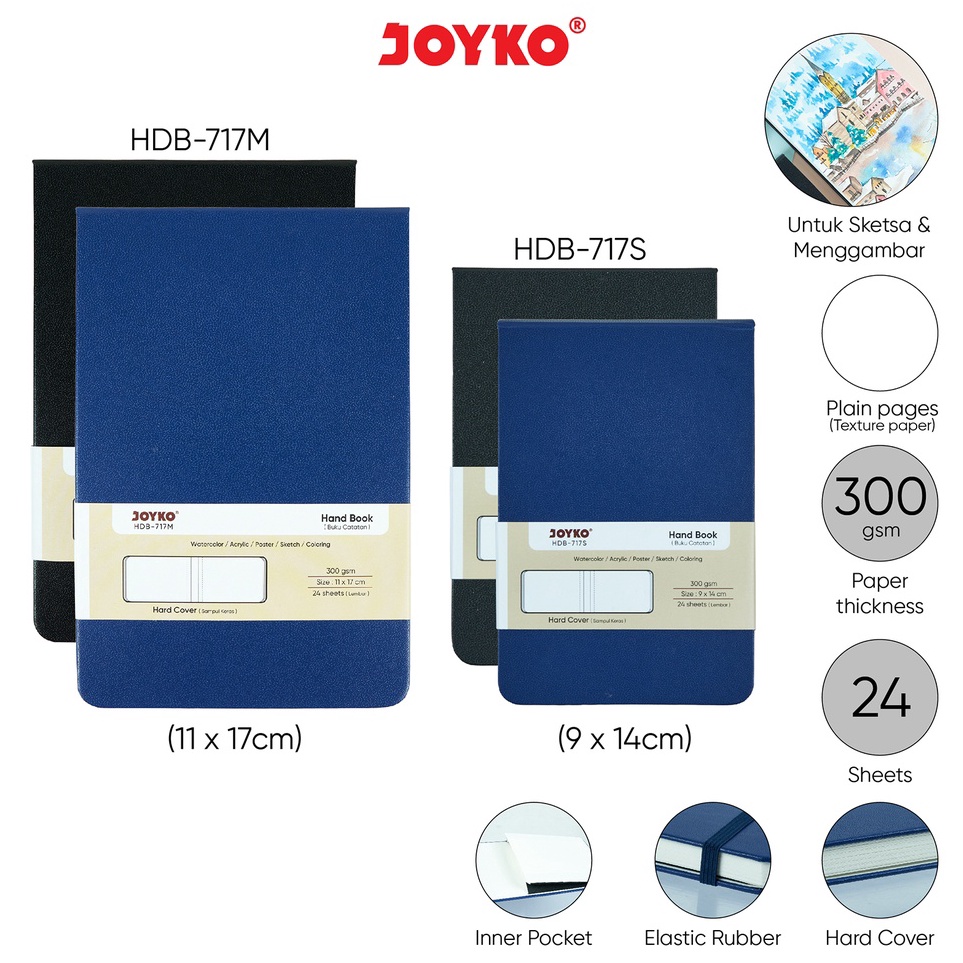 

KODE L78D Buku Catatan Sketsa Hand Book Joyko HDB717S717M 3 gsm