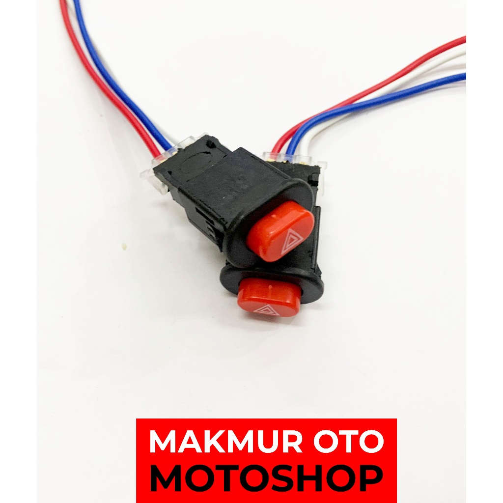 Saklar Tombol Switch Lampu Hazard On Off – Saklar Sein Motor Mobil Universal Handle Stang