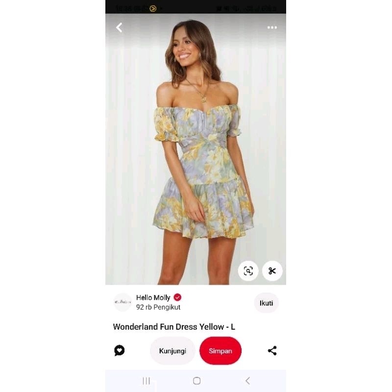 BACA DESKRIPSII PRELOVED BRANDED LIKE NEW dress korea, dress vintage, dress rare, dress bunga prelov