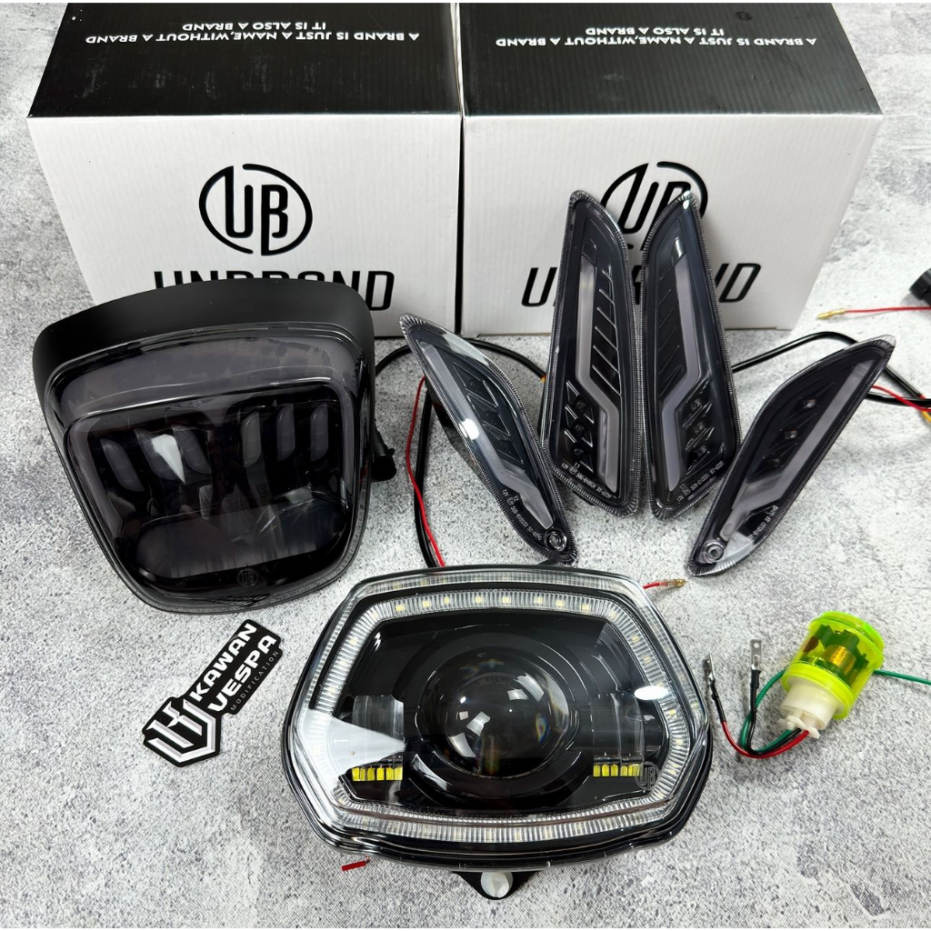 Paket Daymaker DRL Stoplamp Led Indicator Sein Smoke Unbrand led Running for Vespa Sprint Primavera 