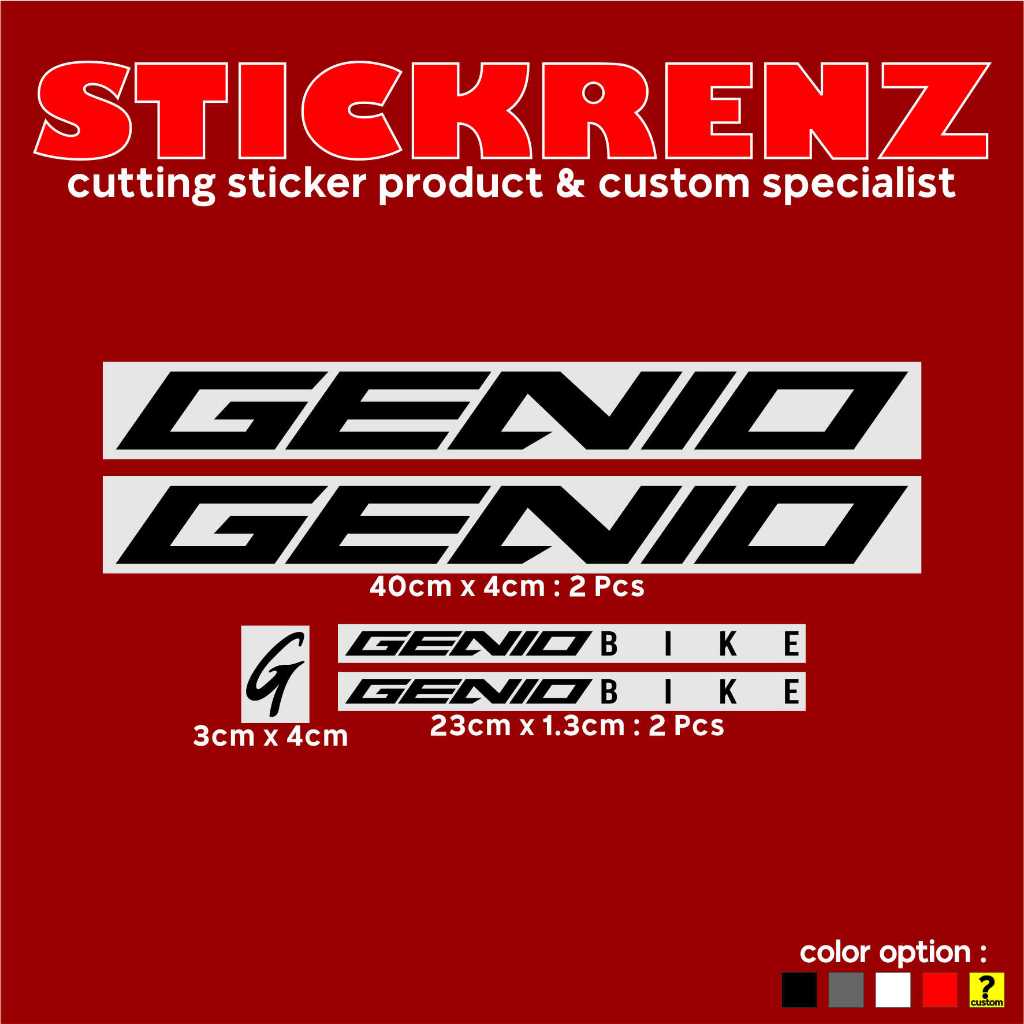 Cutting Sticker Frame Sepeda Roadbike Genio 02 Custom