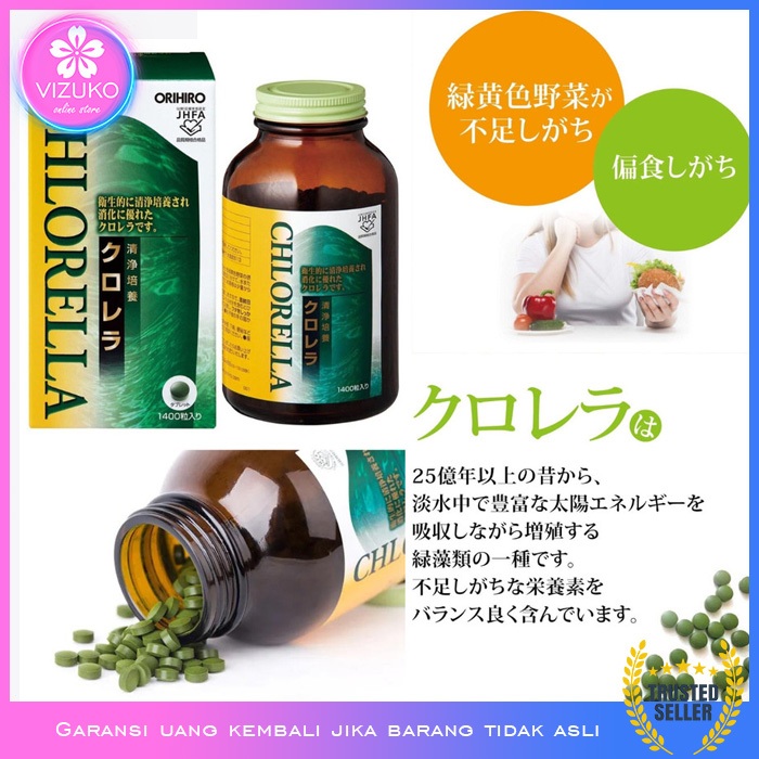 Orihiro Chlorella Detox Anti Oxidant Original Japan