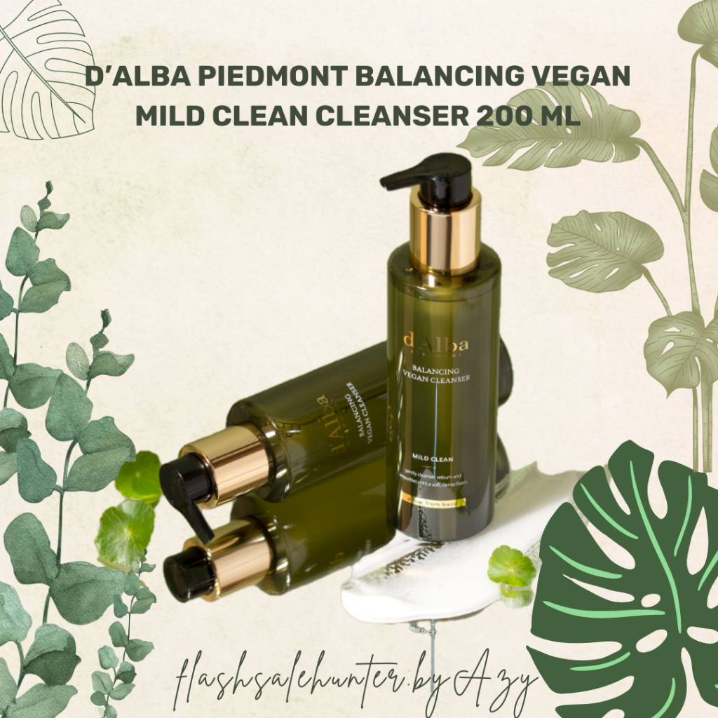 d'Alba Piedmont Mild Skin Balancing Vegan Gel Cleanser 200 ml / AHA centella asiatica cica white tru