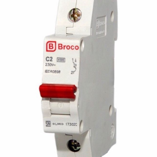 Eksklusif BROCO MCB 2A  4A  6A  1A  16A  2A  25A  32A Broco MCB Listrik Ampere