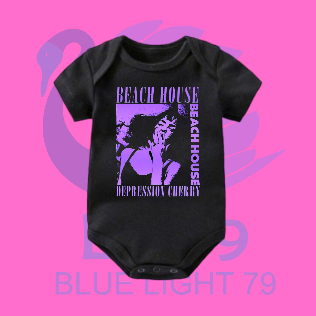 BAJU BAYI JUMPER BABY BEACH HOUSE DEPRESSION CHERRY | KAOS BAYI /JUMPSUIT KIDS/ BODYSUIT LAKI LAKI P