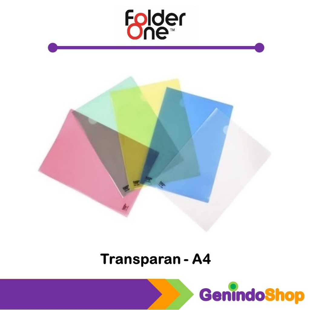 

Map L / Map Plastik Bening A4 FolderOne (12 Pcs)