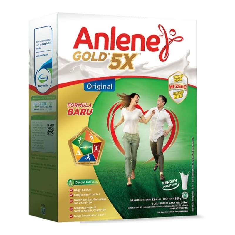 

Anlene Gold 5X Calcium 850g Vanilla Original Cokelat