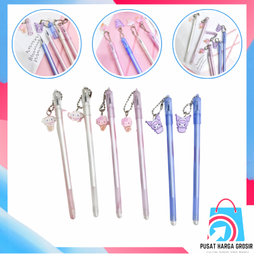 

PHG - Pulpen Lucu Aesthetic Pen Gantungan Motif Kartun Bolpoint Karakter Pena Gel Bolpen Unik Alat Tulis Kantor