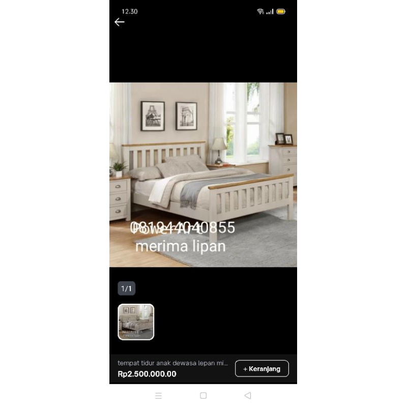 Dipan kayu jati Landa ukran 120x200x90