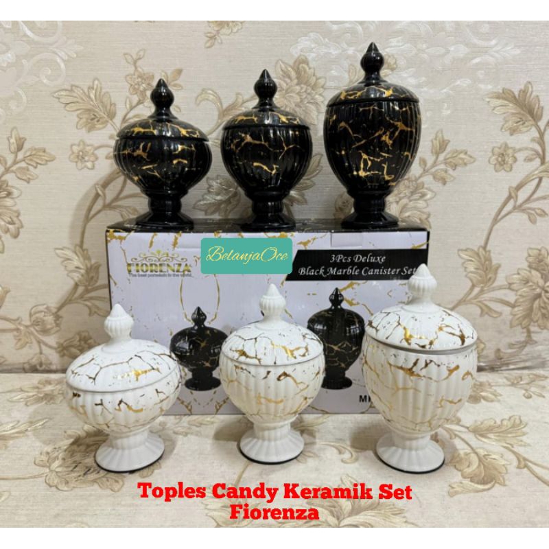 Toples Candy Keramik FIORENZA Set 3 Pcs (ORIGINAL)