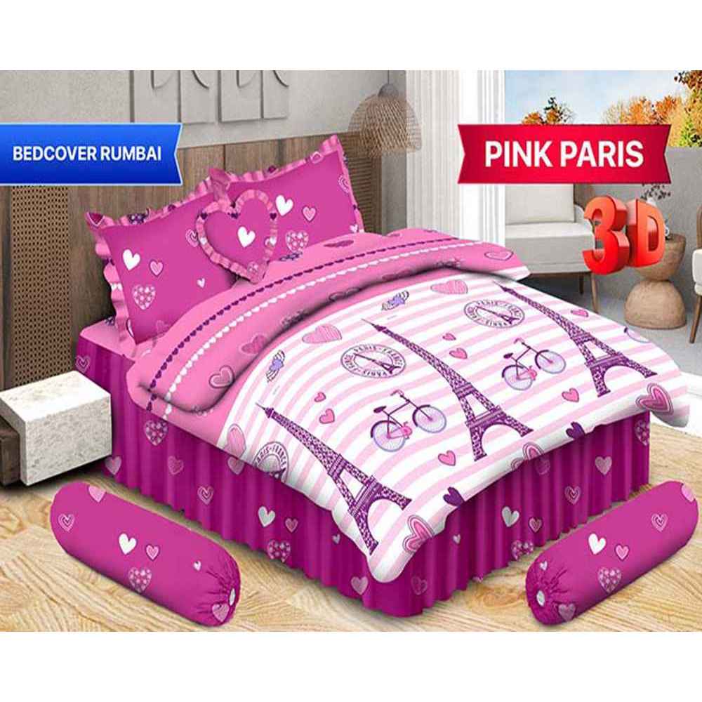 BEDCOVER BONITA RUMBAI set sprei rumbai king size + sarung bantal 2 & sarung guling 2