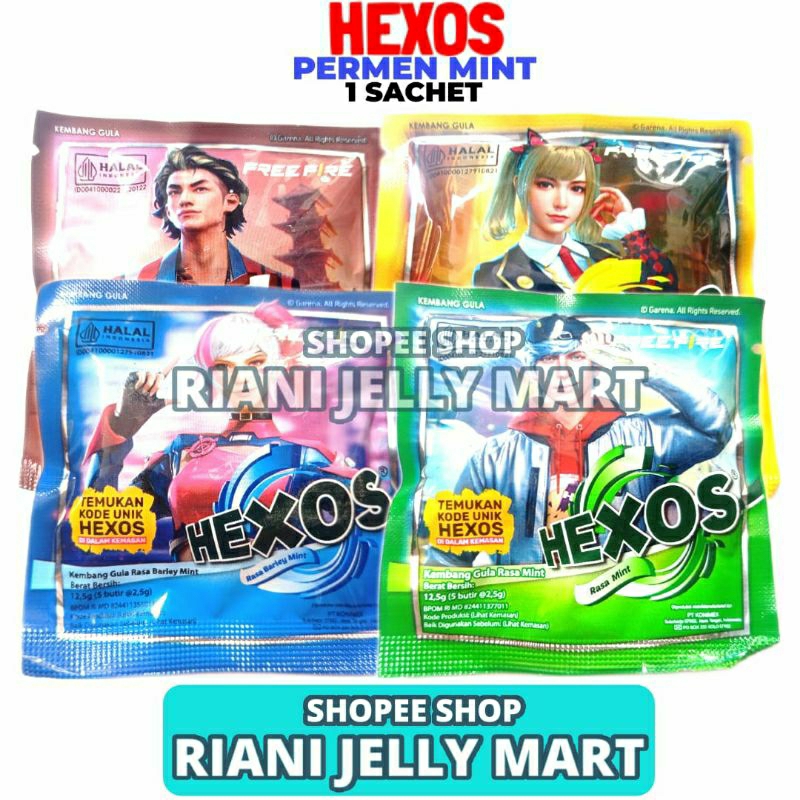 

Permen Hexos Mint Sachetan 12.5gr