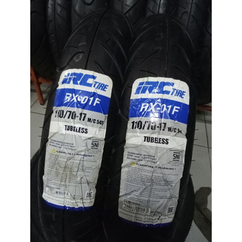 ( FREE PENTIL ) BAN DEPAN / BELAKANG IRC RX-01 UK.110/70-17 UNTUK MOTOR NINJA,GSX,R15