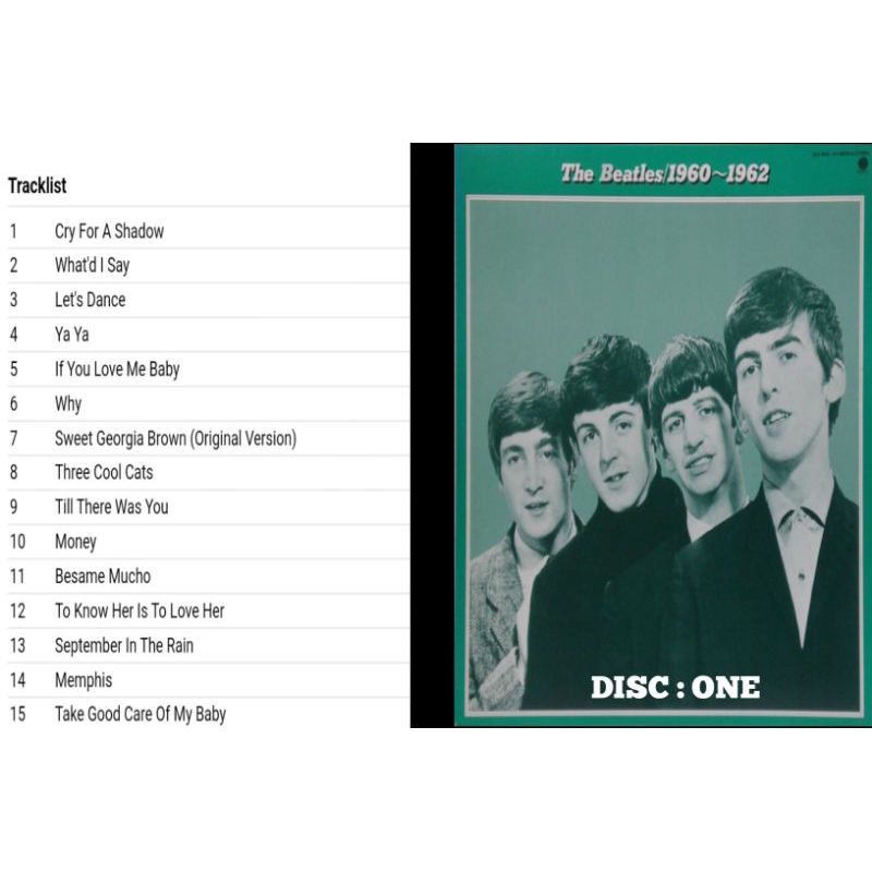 the beatles cd album the beatles 1960~1962 (1986)