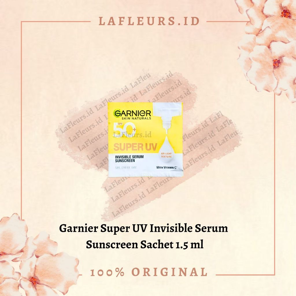 Garnier Super UV Invisible Serum Sunscreen Sachet 1.5ml Travel Trial Size Sample Mini Sunblock