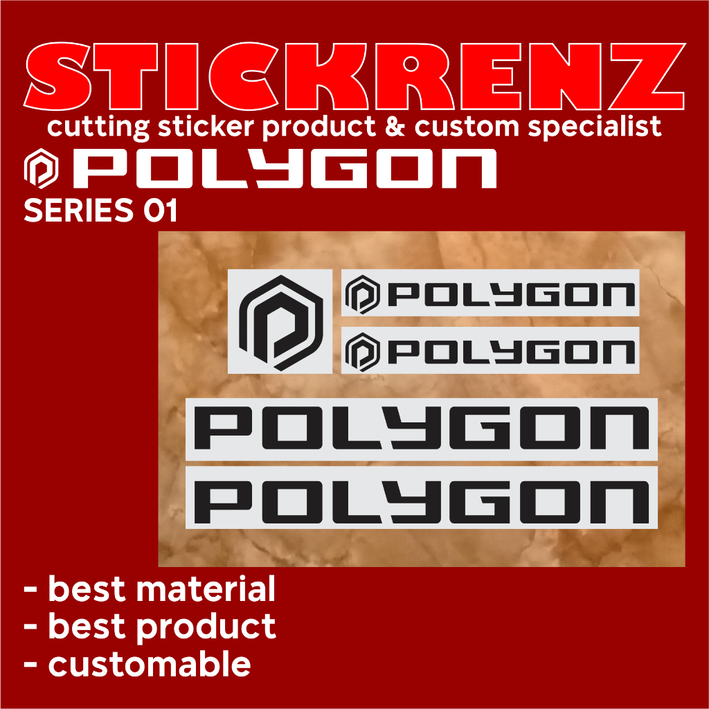 Cutting Sticker Stiker Frame Sepeda Roadbike MTB Polygon 01 Custom