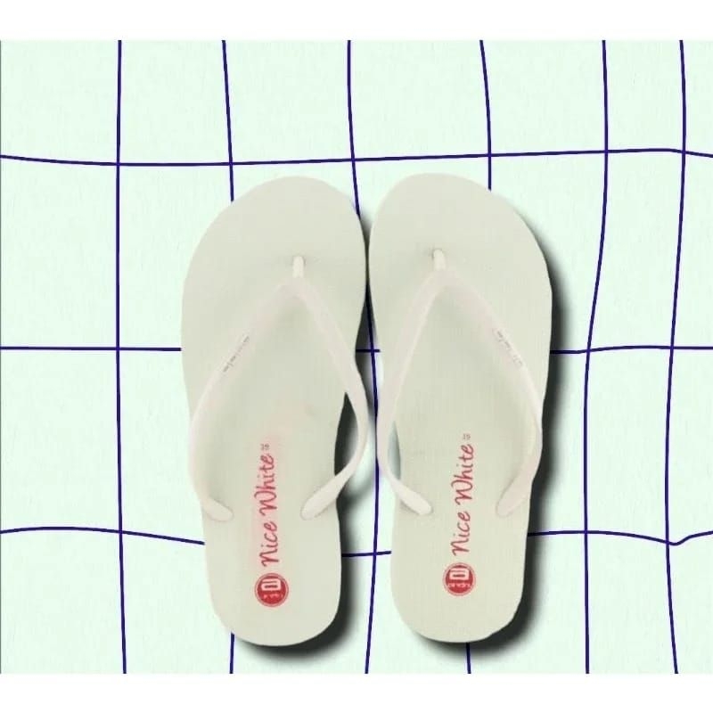 Sandal Jepit Ando Nice Wanita Dewasa Putih Original