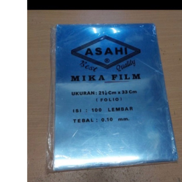 

Mika Film Mika Plastik Jilid Asahi F4 Folio 0.10 mm (100 Lembar) n