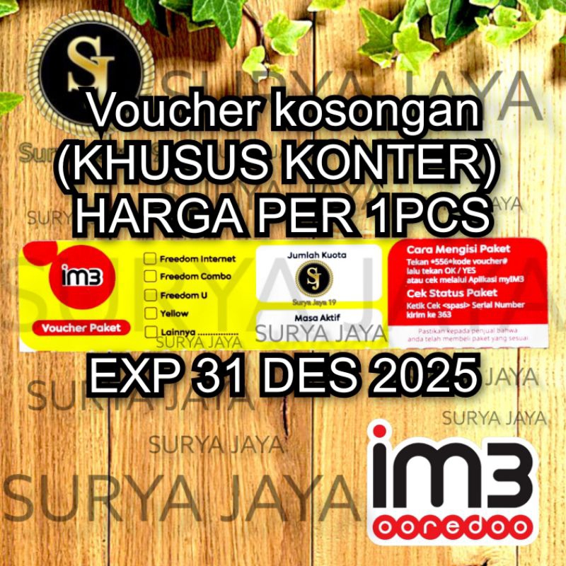vcr indosat kosongan per SN
