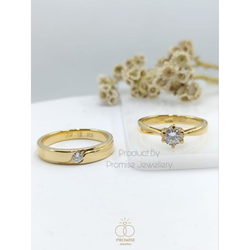 cincin emas & palladium | cincin lamaran | cincin couple