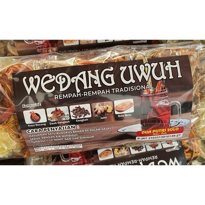 

WEDANG UWUH REMPAH LANGSUNG SEDUH ISI 1pcs BESAR