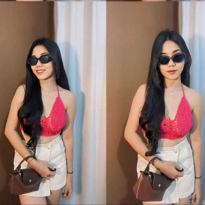 Bikini Rajut Hand Made Motif Kipas | Bikini Tali Wolf | Bikini Sexy Wanita | Woman Beach Wear | Beac