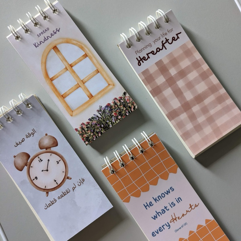 Notebook Mini Aesthetic Jilid Spiral dengan Islamic Quotes Cover