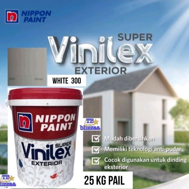 Super Vinilex 25 kg White 300 Putih Super Vinilex Exterior Super Vinilex Pail 25kg Nippon Paint