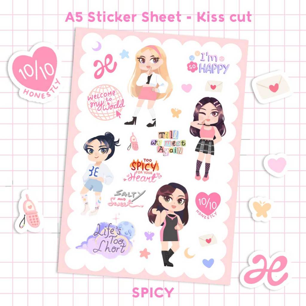 

Sticker Kiss cut A5 Kpop Girl Group Aespa