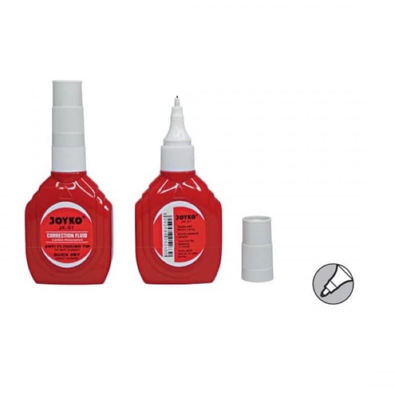 

Tip Ex Cair Correction Fluid Pen Joyko JK-01 Cepat Kering / Tip Ex