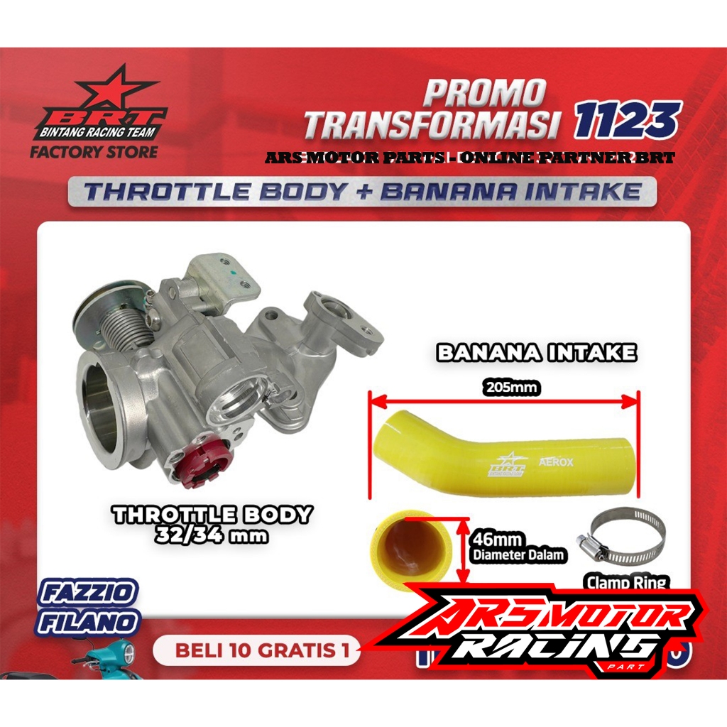 THROTTLE BODY TB BRT FILANO FAZZIO 32MM 34MM VELOCITY BRT FAZZIO FILANO