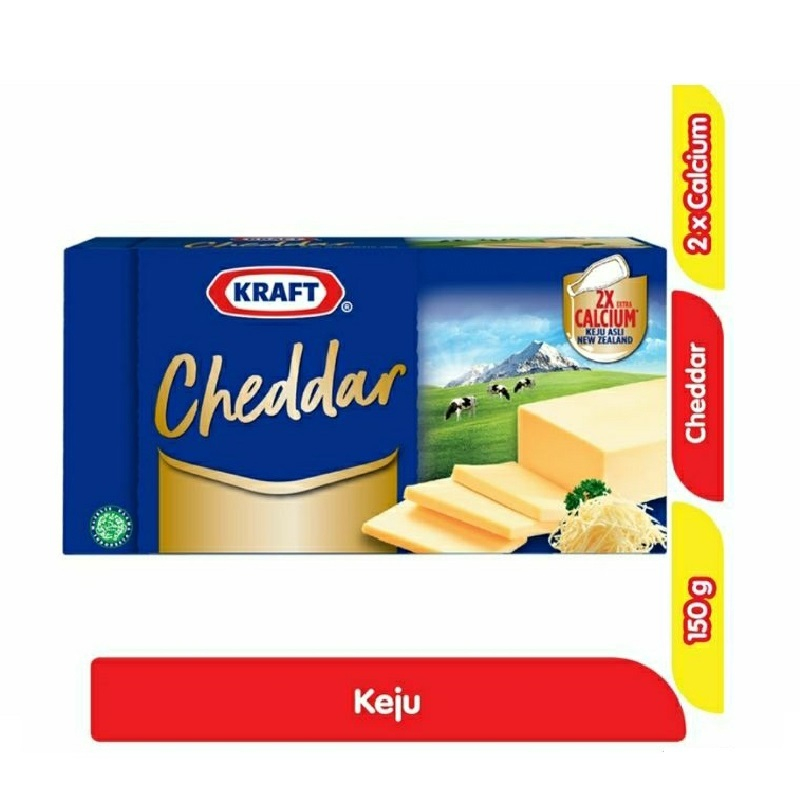 

Kraft Cheddar Cheese Keju 150 gr