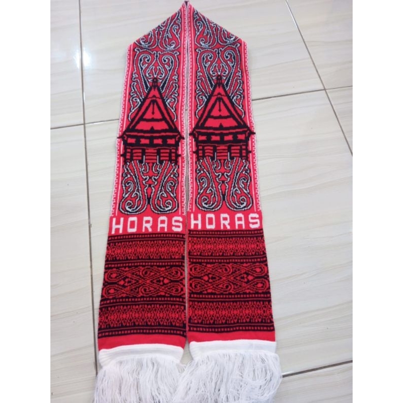 D3W syal rajut Batak/syal batak horas/stola ulos batak