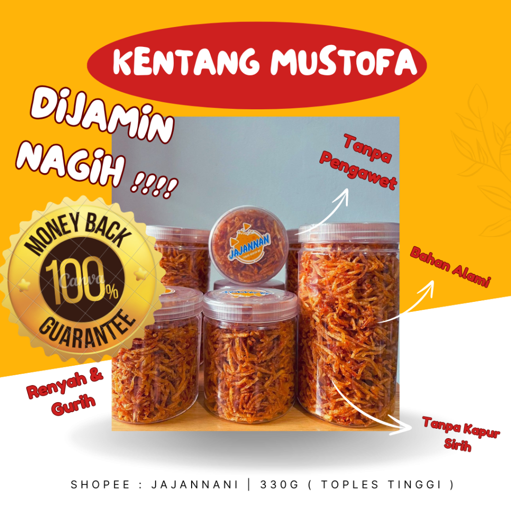 

BUNDLE 330 & 220g KENTANG MUSTOFA JAMINAN ENAK! Makanan ringan/Jajanan/Cemilan/Snack viral