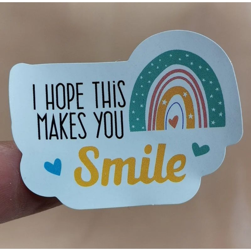 

100 Pcs / 500 Pcs - Stiker Label Tulisan " I Hope This Make You Smile