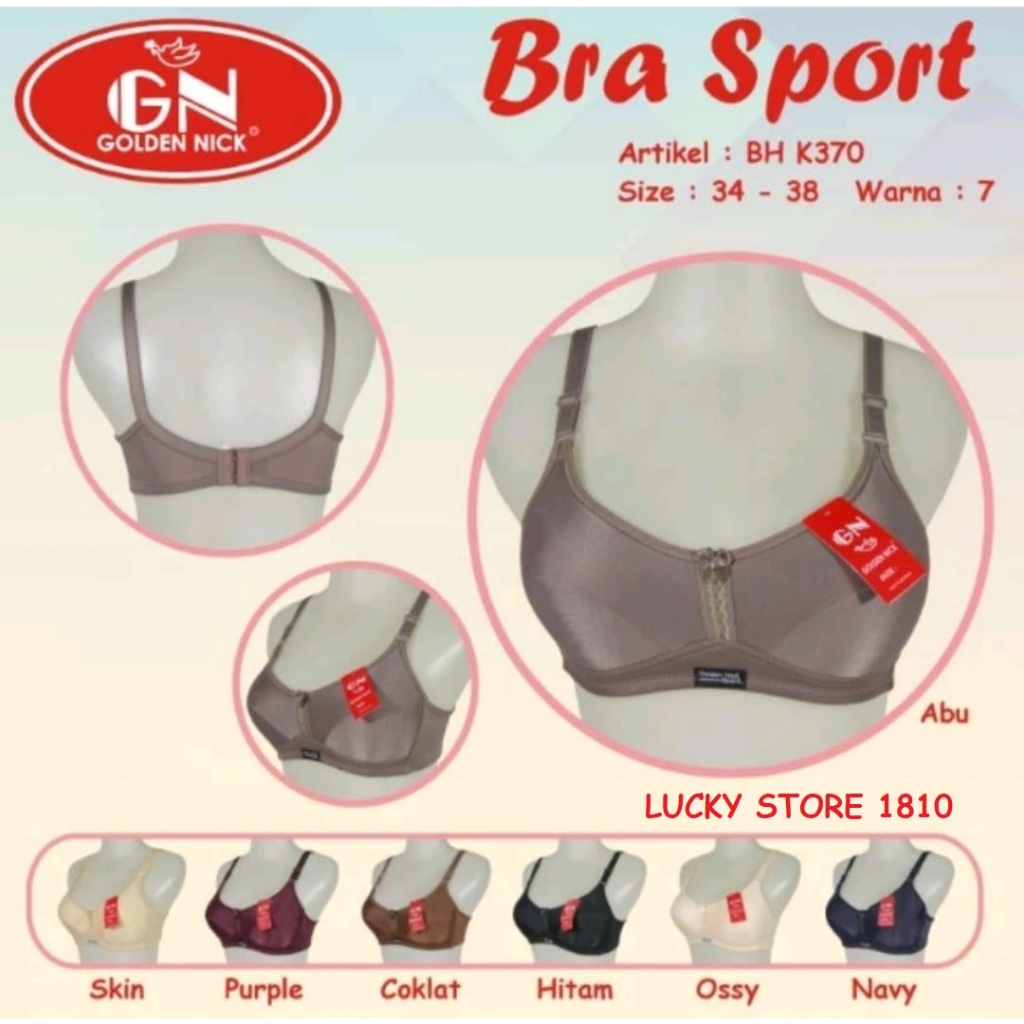 SPORT BRA GOLDEN NICK K370 / BH TANPA KAWAT / BH GOLDEN NICK BUSA TIPIS