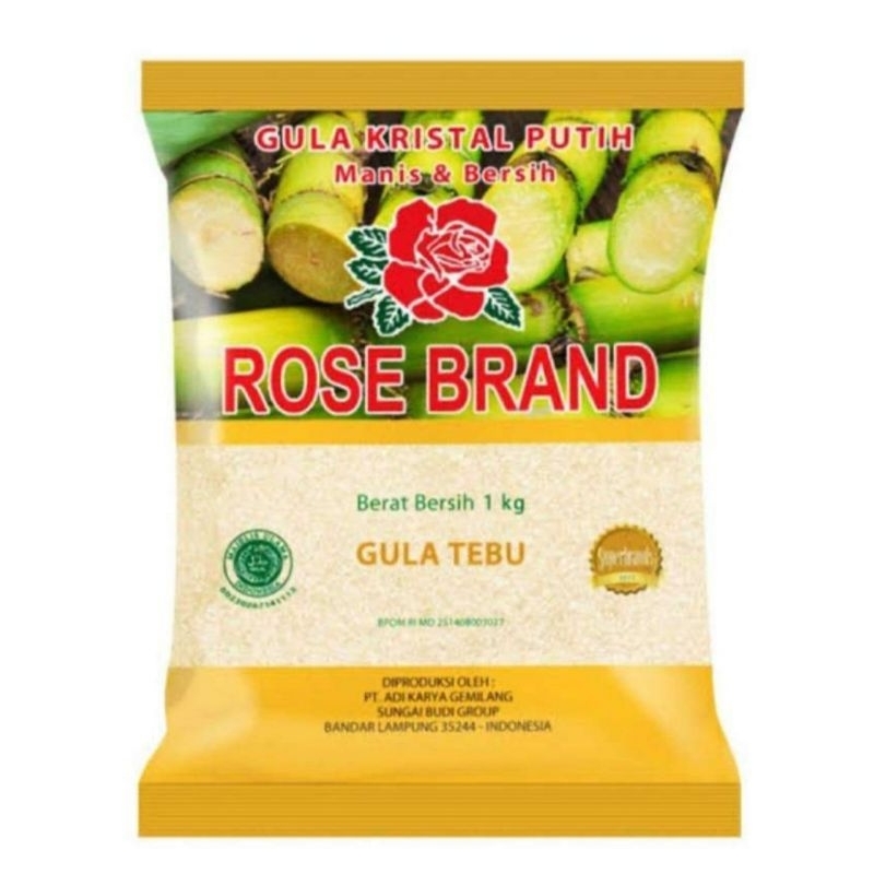 

Gula Pasir Tebu Murah Kuning / Hijau 1kg merk Rose Brand 1kg / Random Merk (Rose Brand/Gulavit/GMP)