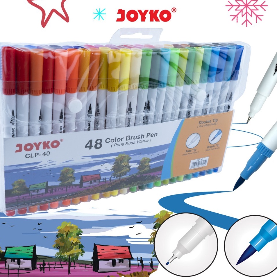 

Color Brush Pen Pena Kuas Warna Joyko CLP4 48 Warna Color