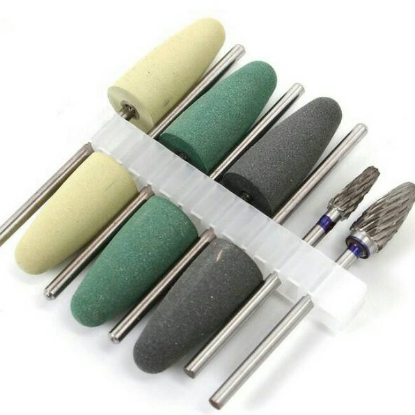 Terlaris Dental set bur acrylic trimmer poles akrilik trimmer burs kit gigi fraser stone hijau tirua