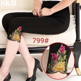 Grosir Meriah  LEGGING IMPORT WANITA MOTIF BUNGA