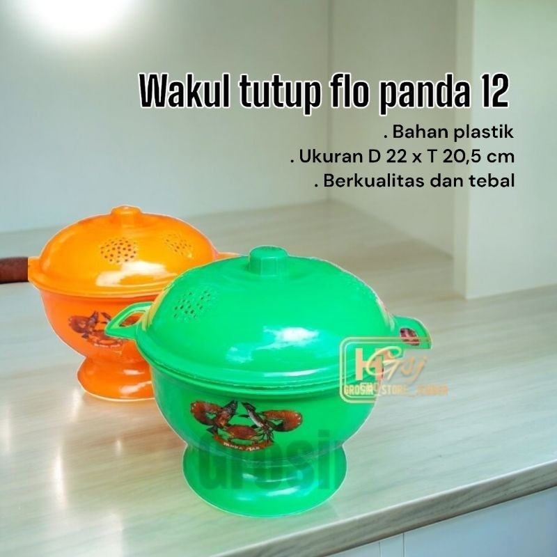 Wakul nasi tutup flo panda star dx plastik tebal grosir
