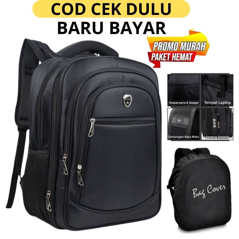 [FREE USB C + RAINCOVER] POLO GIVES - Ransel Kerja POLO Original Import 20 Inch Raincover|tas ransel